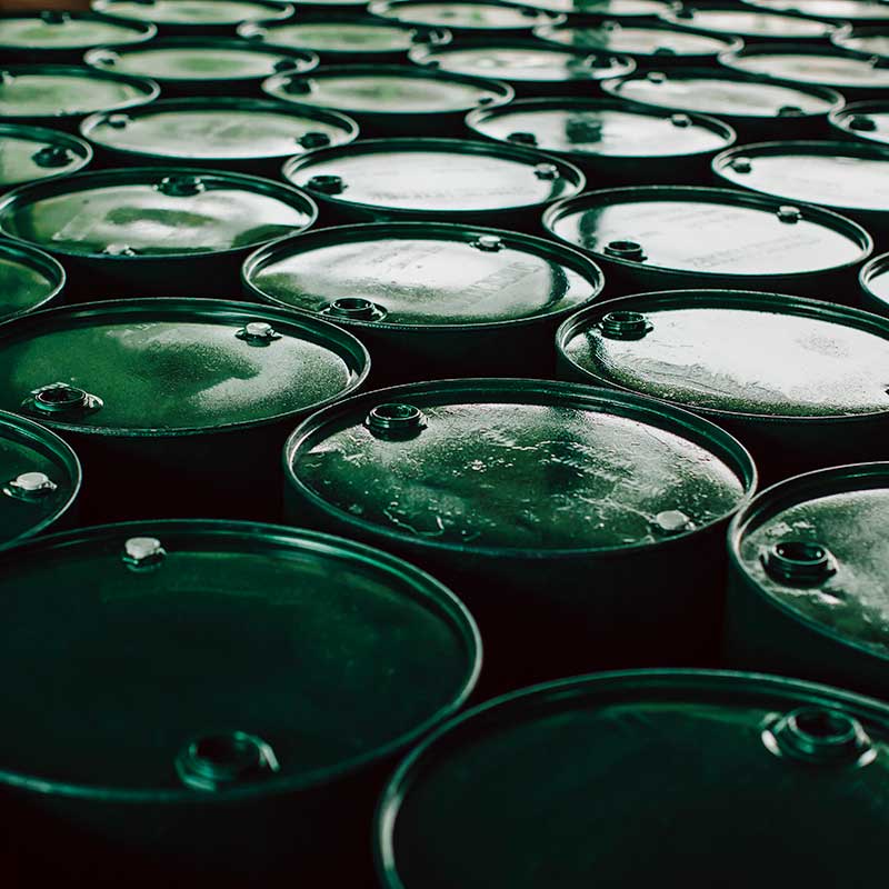 Barrels of Waste Oil