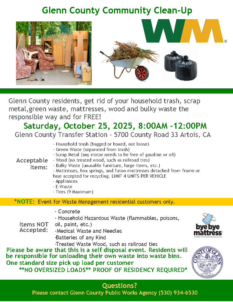 Glenn County Community Clean Up Day