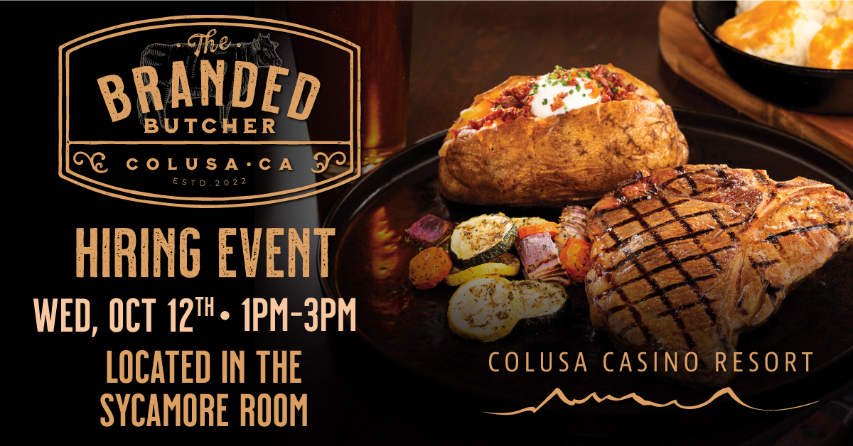 Hiring Event at Colusa Casino Resort October 12 County of Glenn