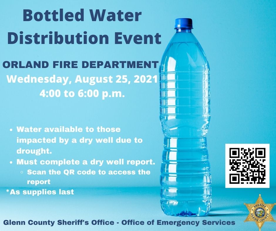Bottled Water Distribution Event flyer