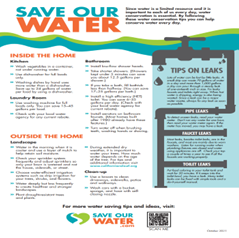save our water- tips for home English