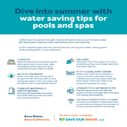 save our water- pool tips