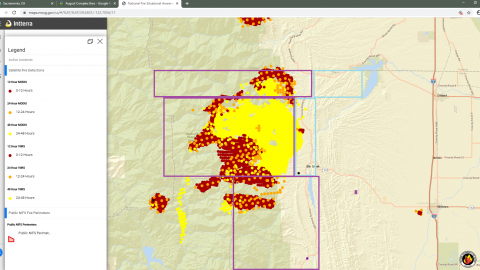 August Complex Fire Map with evacuation areas 8-20-20 5 pm
